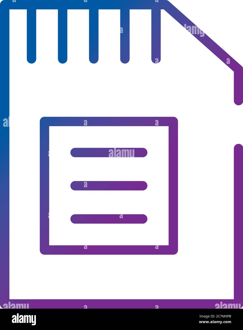 sd-Karte Datenspeicher Gradient Stil Symbol Vektor Illustration Design Stock Vektor
