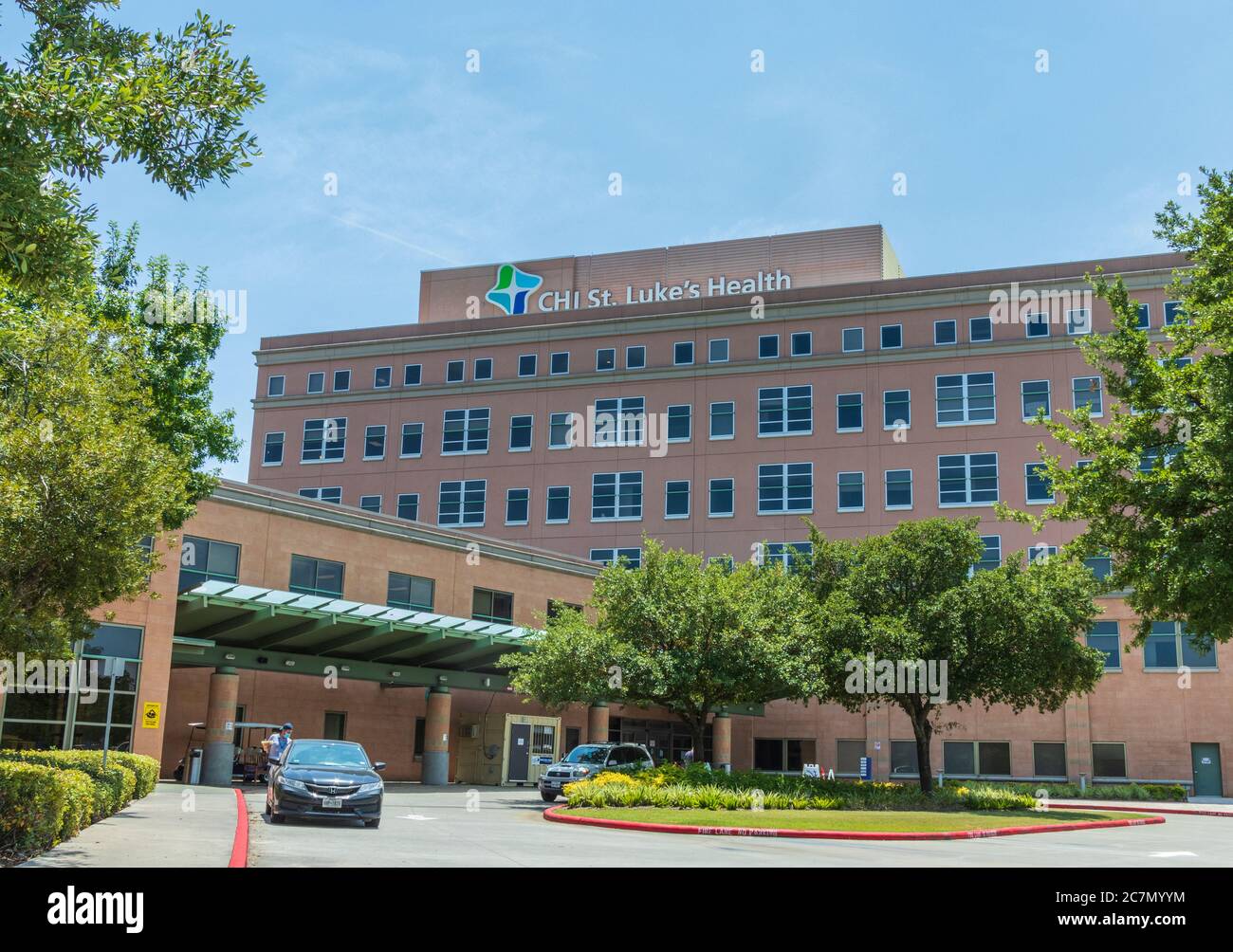 CHI St. Luke's Health - The Woodlands Hospital in The Woodlands, Texas. Stockfoto