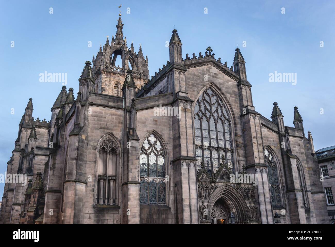 St Giles Cathedral auch High Kirk of Edinburgh in Edinburgh, der Hauptstadt von Schottland, Teil des Vereinigten Königreichs Stockfoto