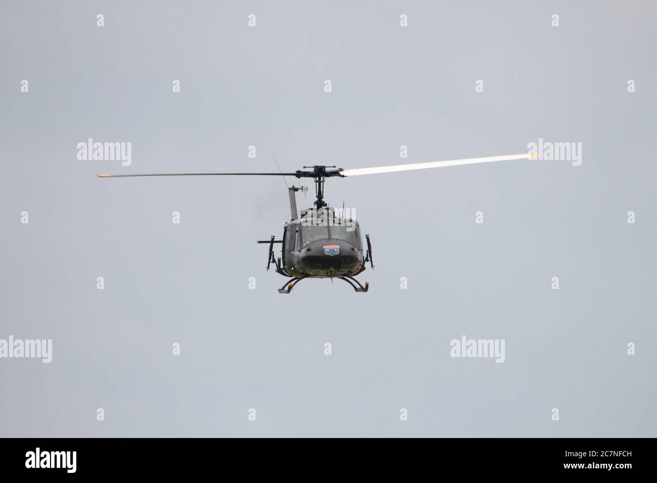 G-UHIH, ein privat betrieber Bell UH-1H Iroquis Hubschrauber (früher 72-21509 im US-Army-Dienst), der 2016 auf der East Fortune Airshow gezeigt wurde. Stockfoto