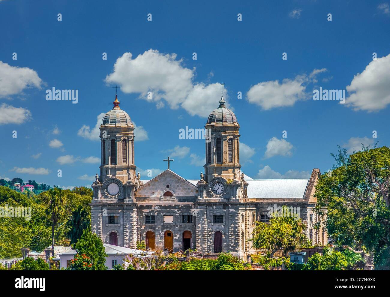St. John's Cathedral in Antigua Stockfoto