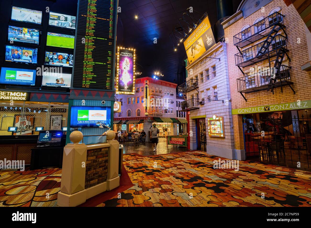 Las Vegas, 17. JULI 2020 - Innenansicht des New York New York Hotel & Casino Stockfoto