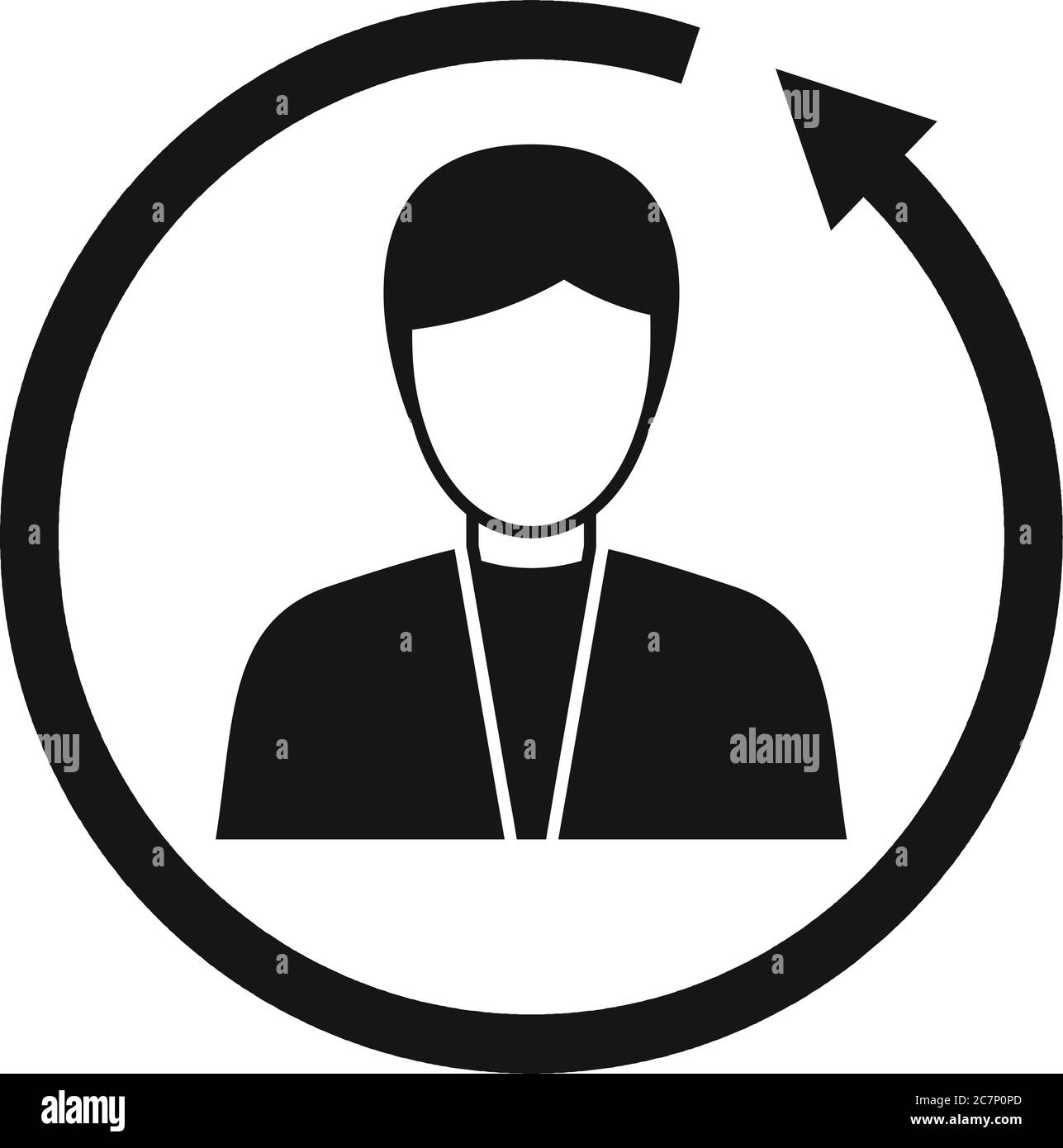 Symbol für Manager Remarketing. Einfache Illustration von Manager Remarketing Vektor-Symbol für Web-Design isoliert auf weißem Hintergrund Stock Vektor