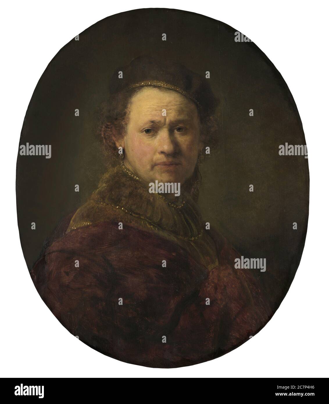 Kunstwerk des berühmten alten Meisters Rembrandt. Stockfoto