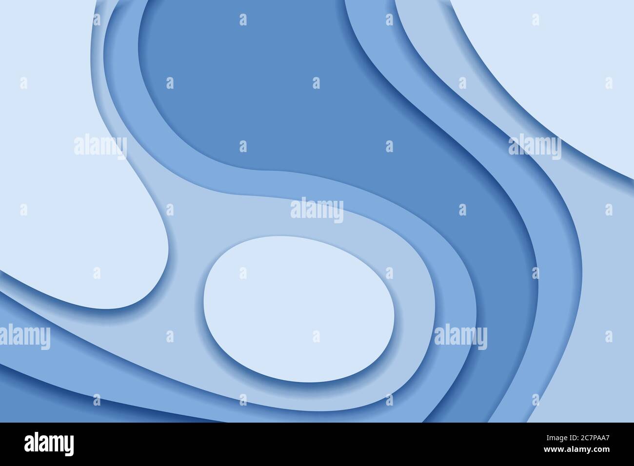 Blauer Hintergrund in Papier geschnitten und Handwerk Stil Stock Vektor