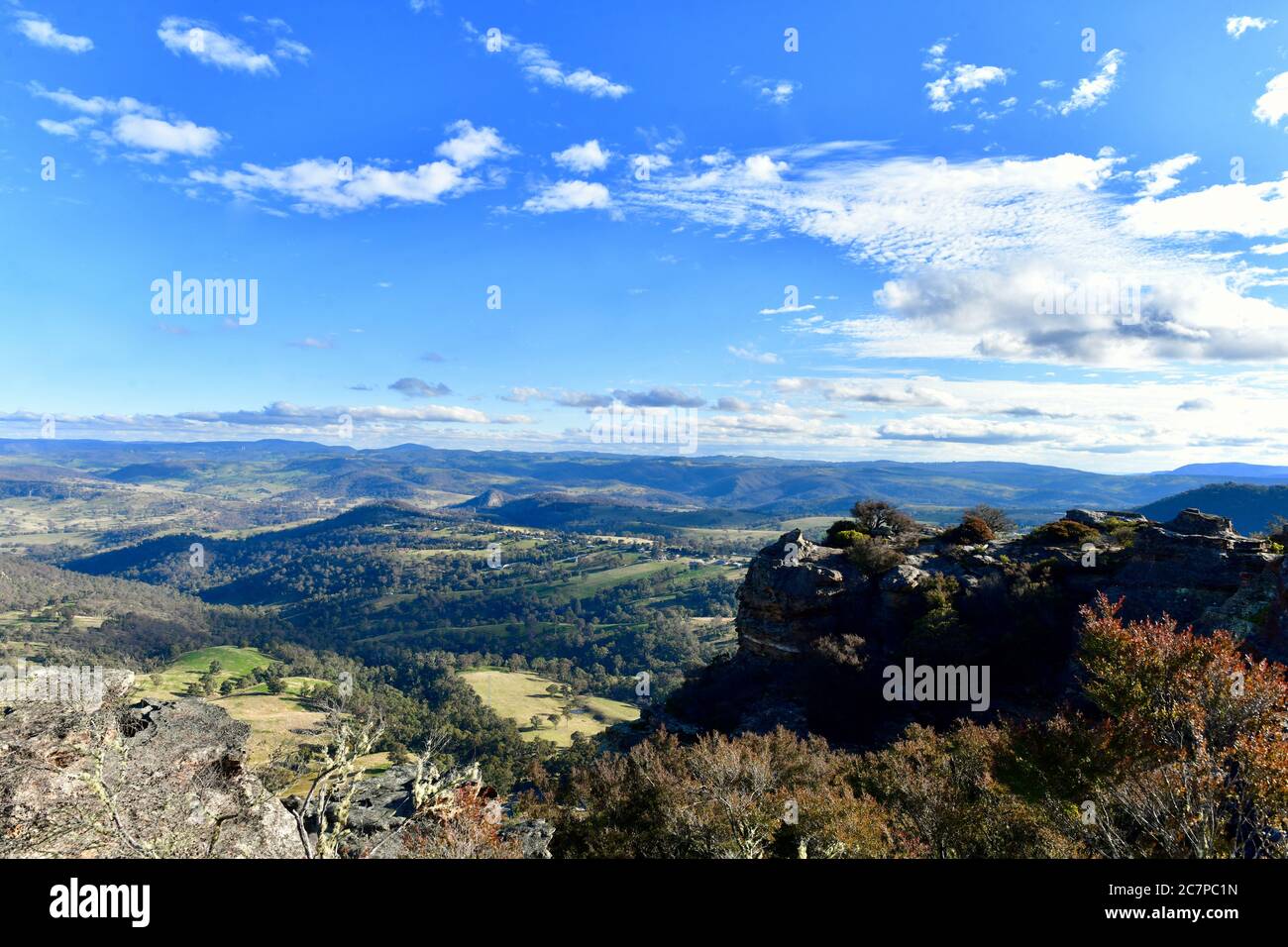 Ein Blick von Hassan's Wall in der Nähe von Lithgow, NSW Stockfoto