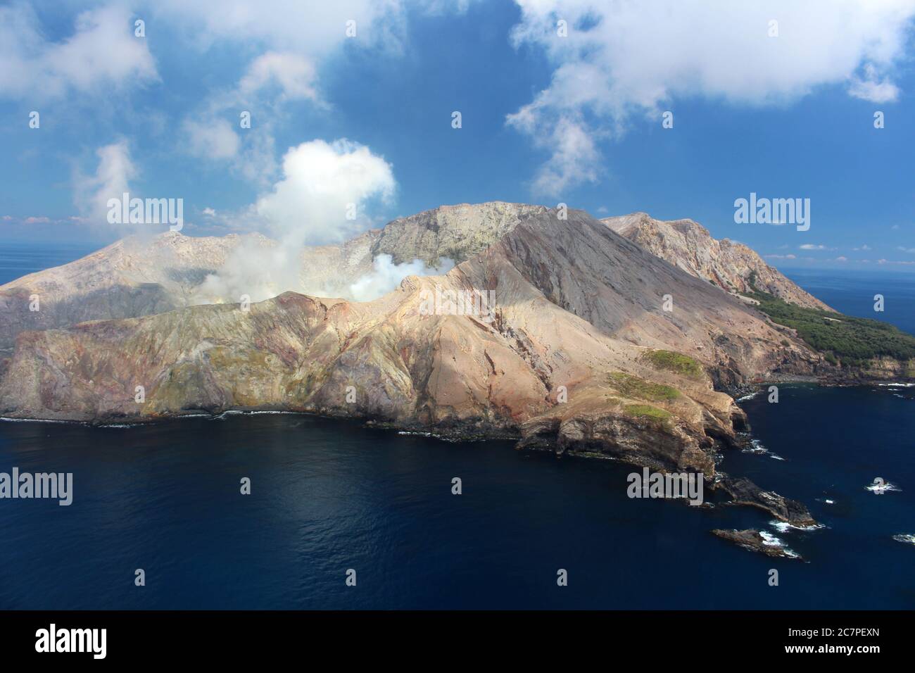 White Island fotografiert von einem Hubschrauber, Bay of Plenty, Neuseeland Stockfoto