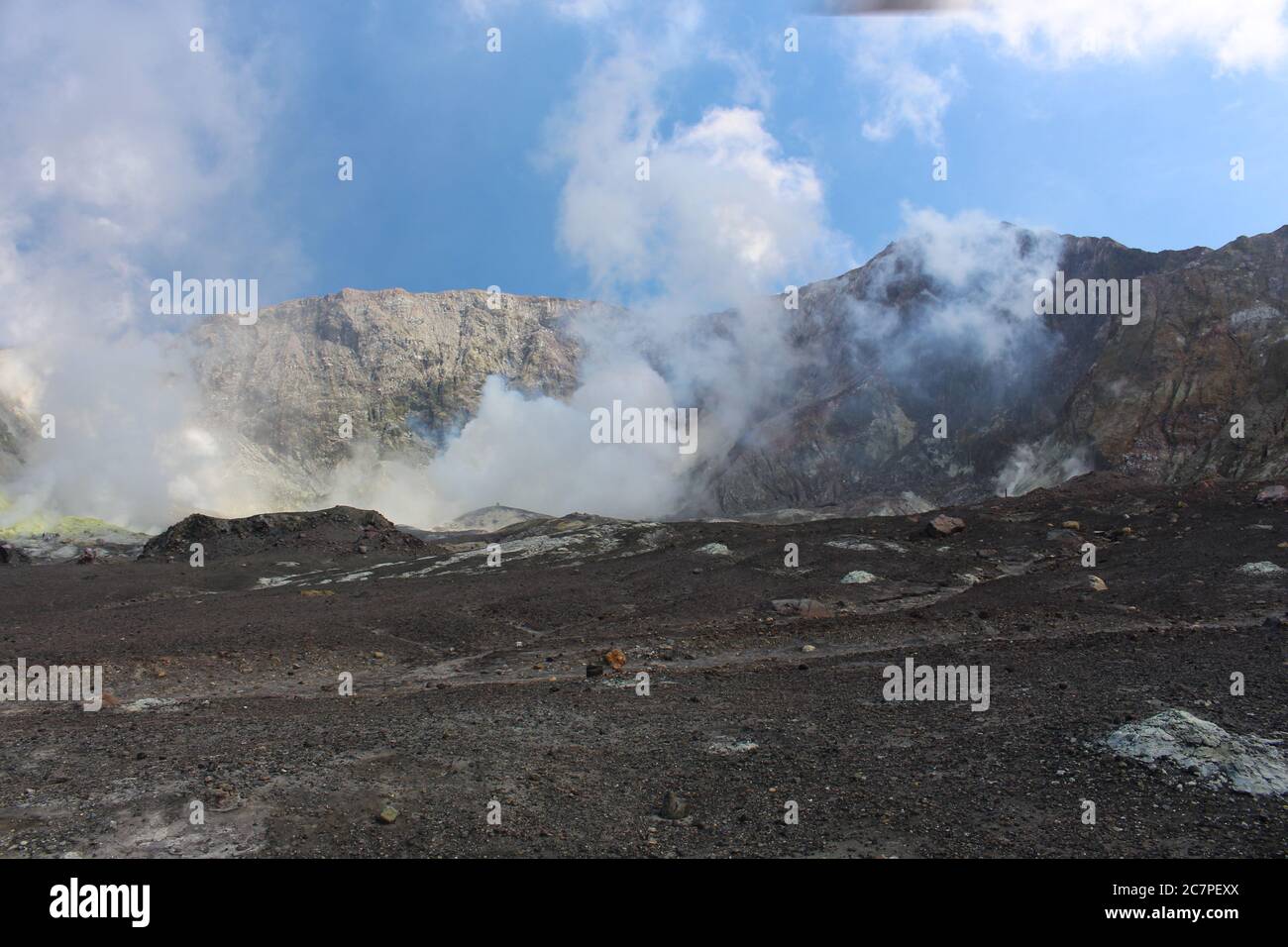 In der Caldera des Vulkans White Island, Bay of Plenty, Neuseeland Stockfoto