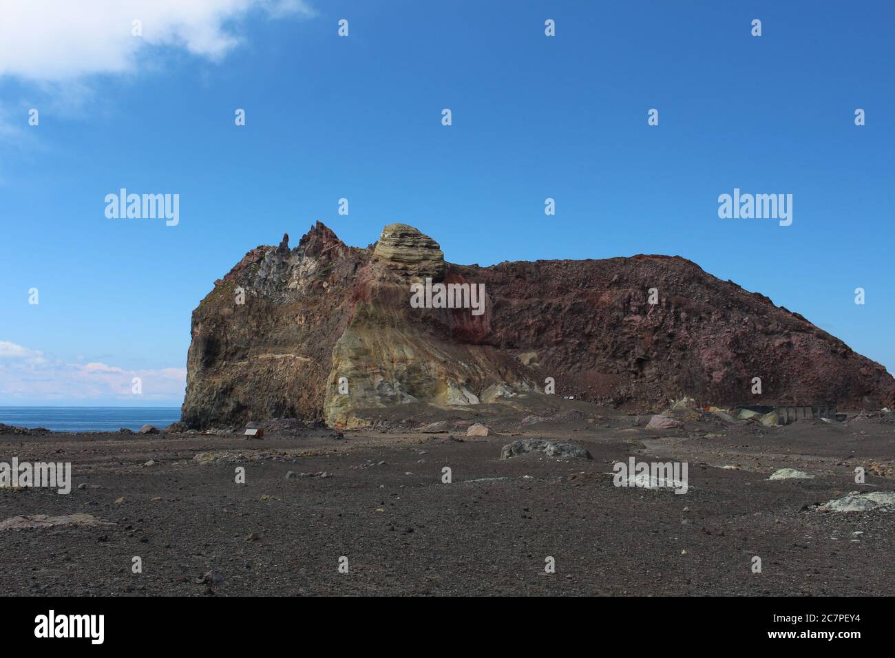In der Caldera des Vulkans White Island, Bay of Plenty, Neuseeland Stockfoto