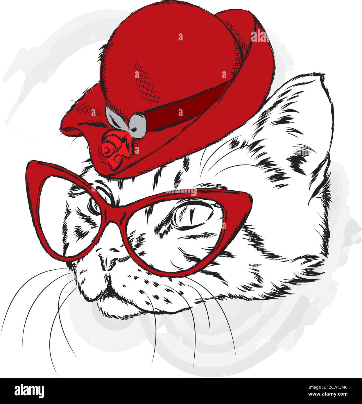 Katze Im Hut Stock Vektorgrafiken Kaufen Alamy