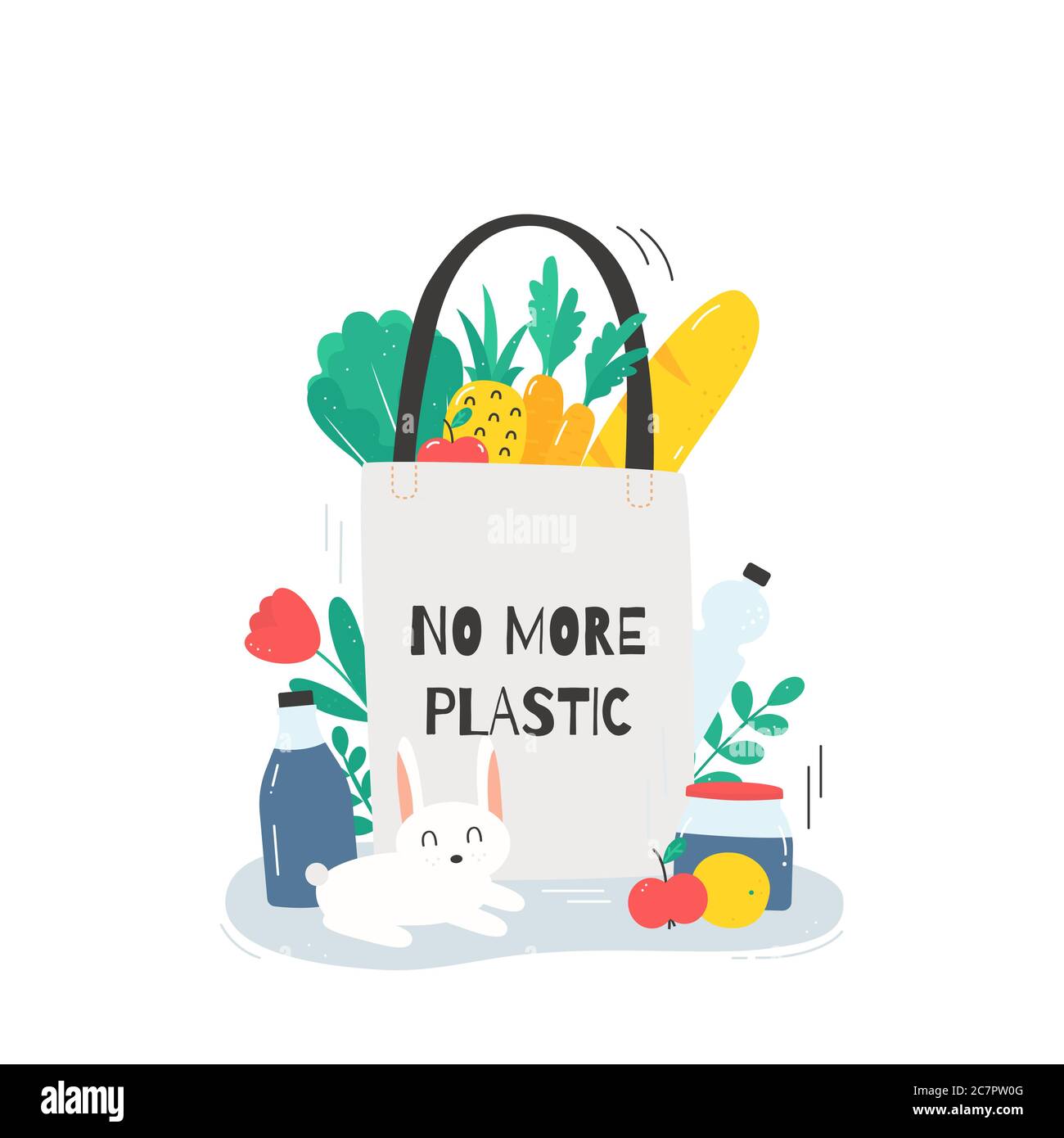 Kein Plastikvektor Stock Vektor