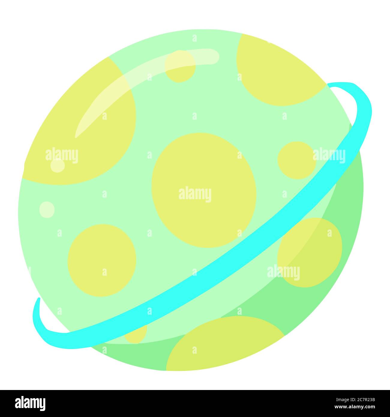 Cartoon Illustration einer imaginären Pflanze im Raum für Logo oder Ikone Stockfoto