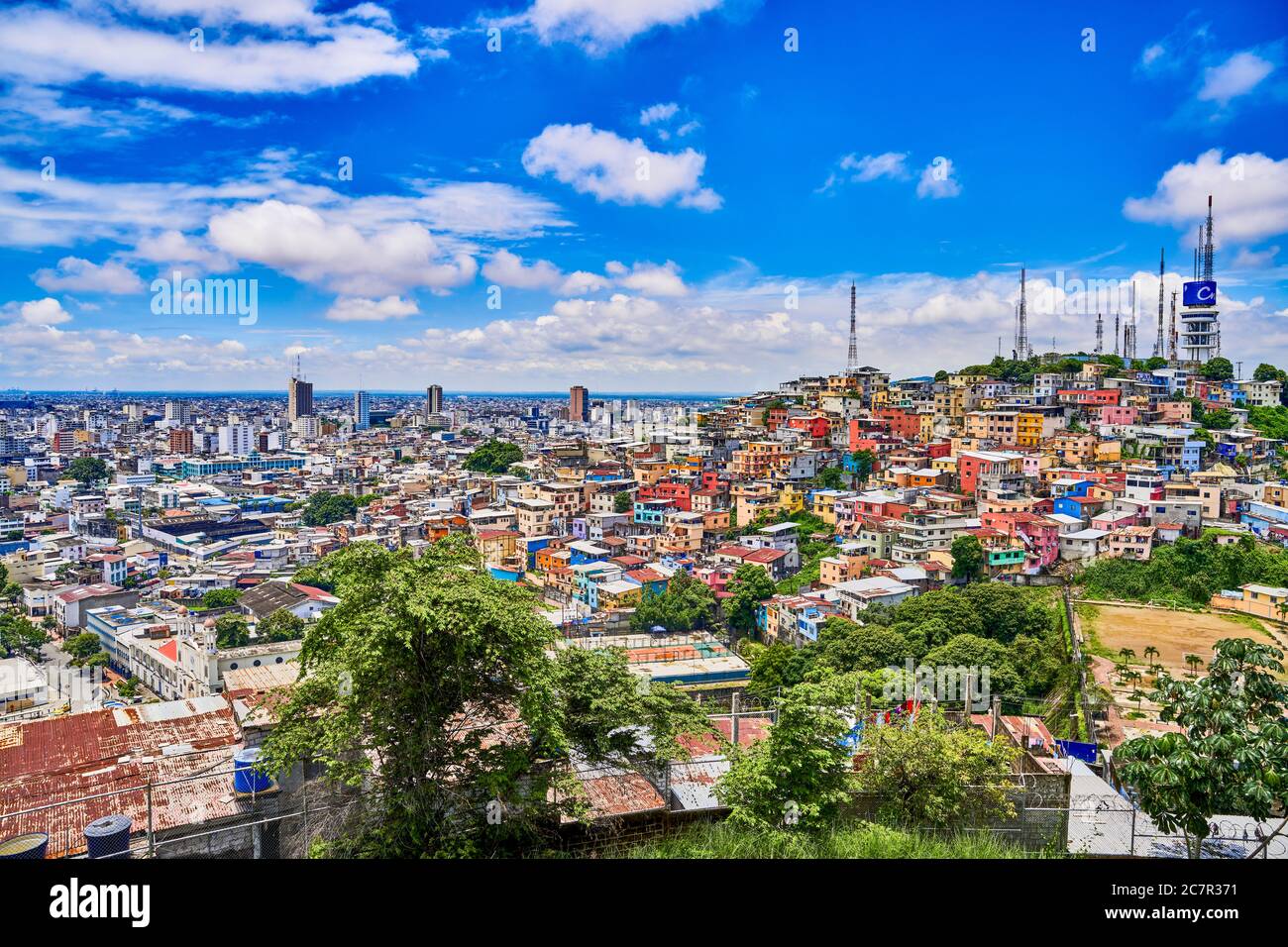 Skyline von Guayaquil Ecuador in Südamerika Stockfoto