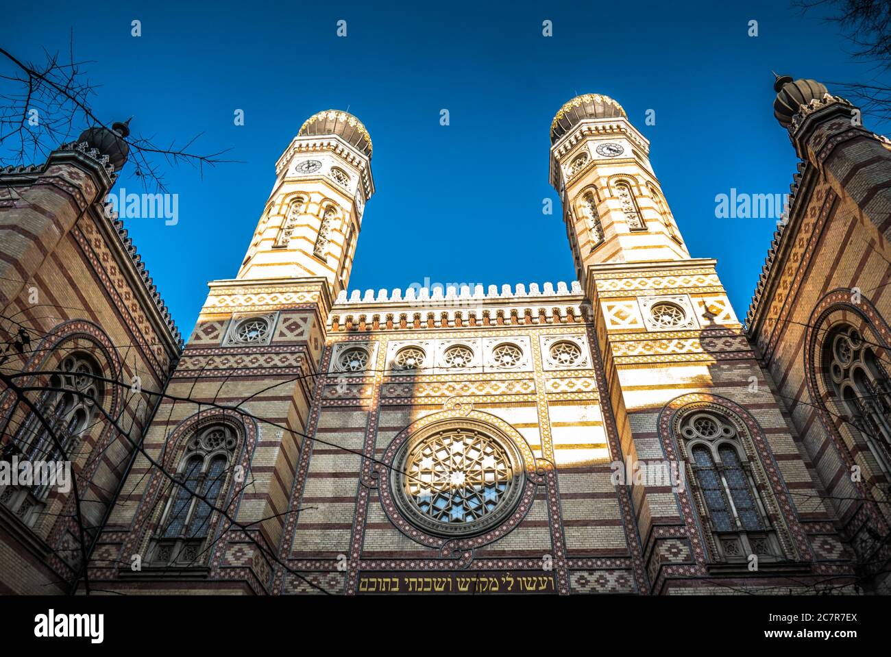 Die maurische Synagoge in Budapest Stockfoto