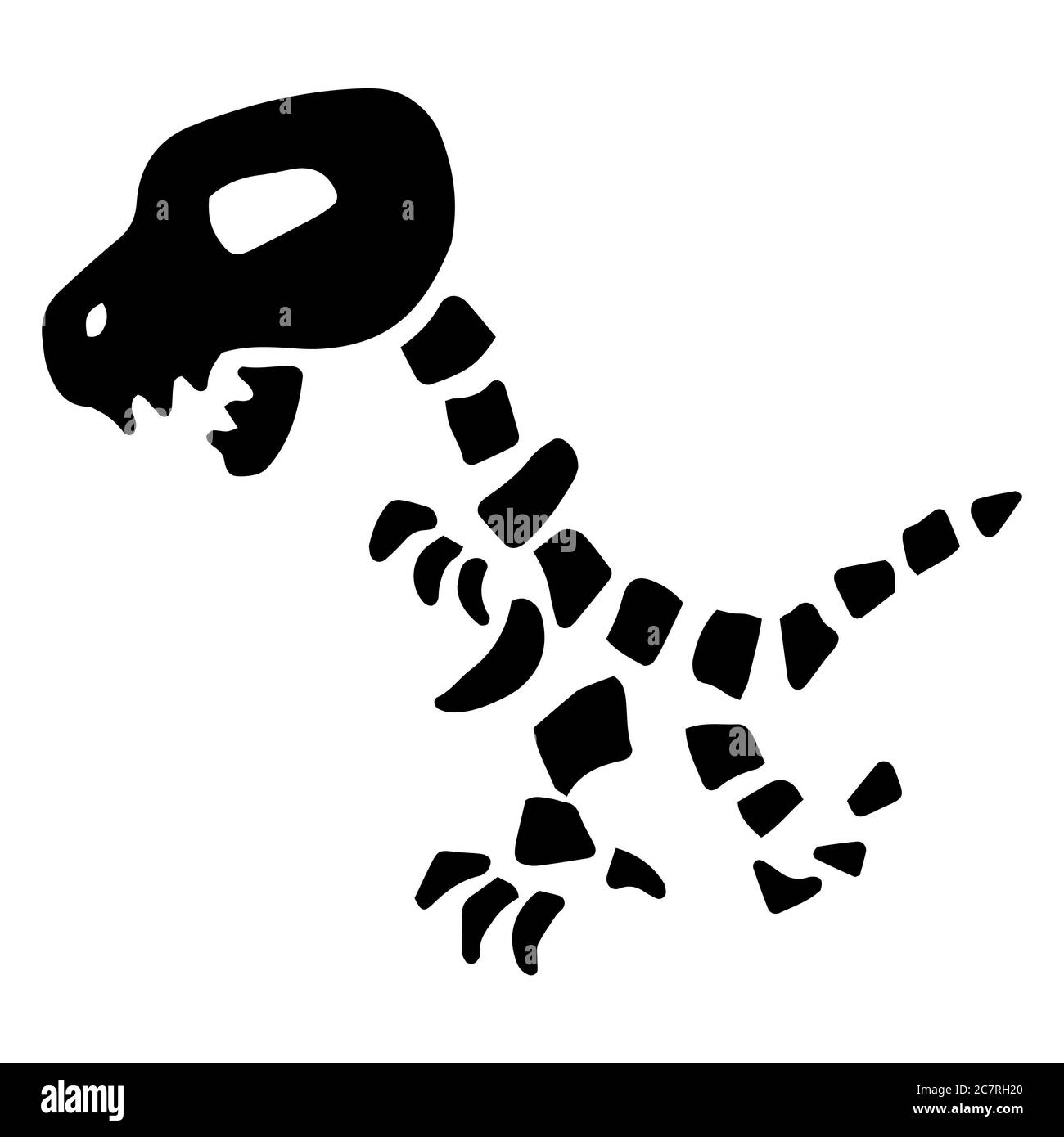 Dinosaurier Tier Skelette und Schädel Cartoon Stockfoto