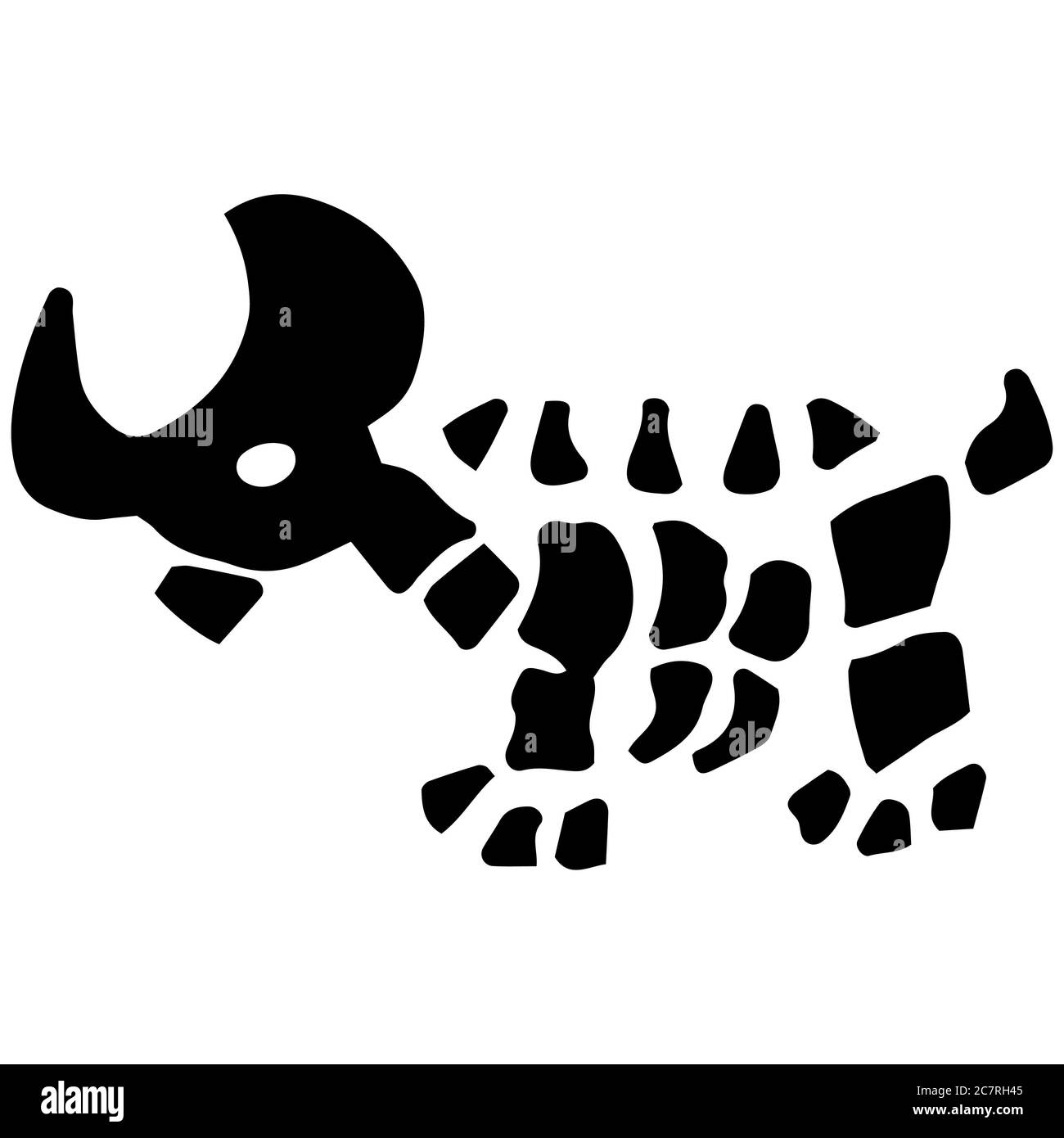 Dinosaurier Tier Skelette und Schädel Cartoon Stockfoto