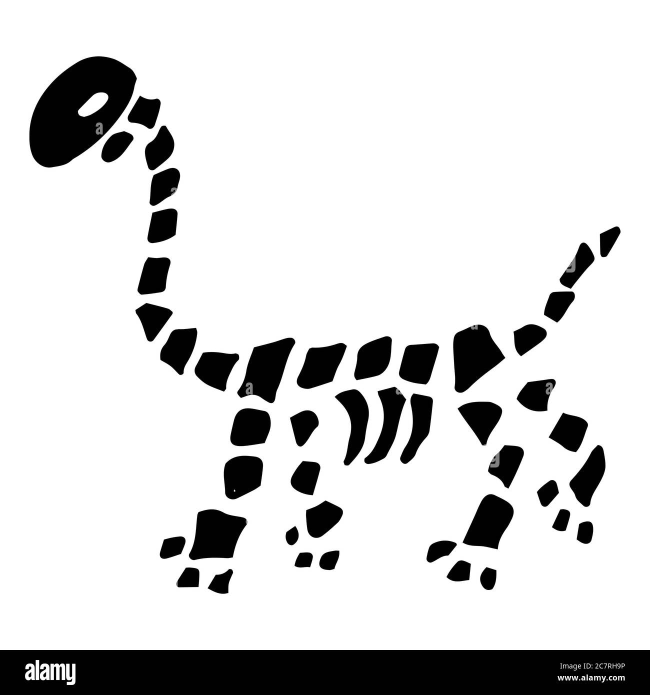 Dinosaurier Tier Skelette und Schädel Cartoon Stockfoto