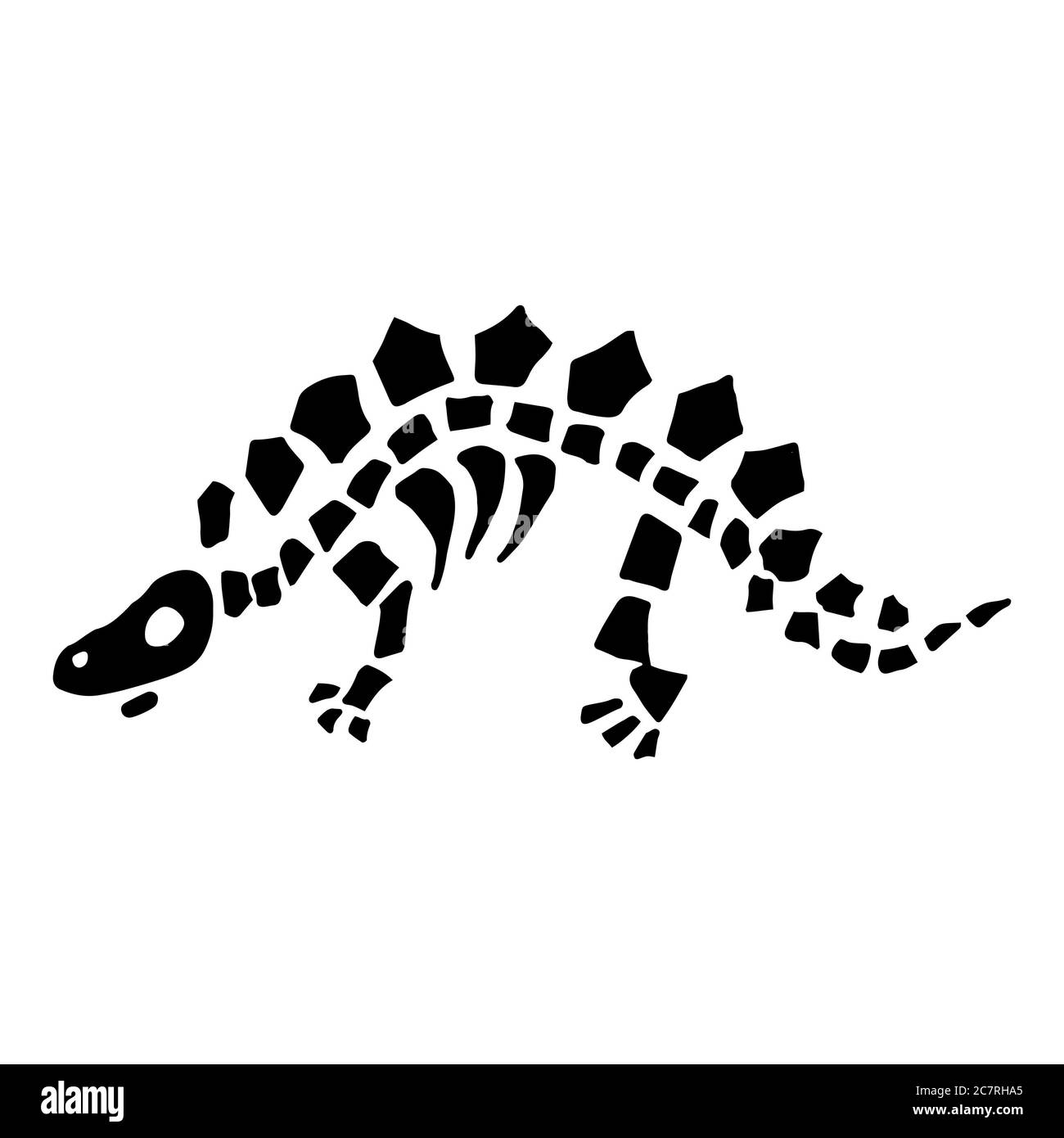 Dinosaurier Tier Skelette und Schädel Cartoon Stockfoto