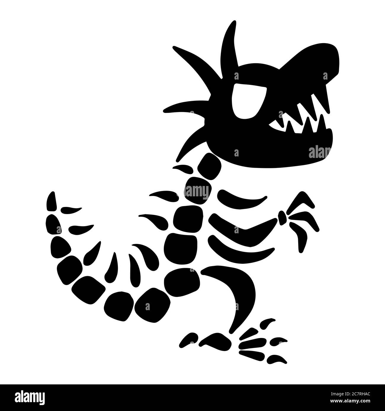 Dinosaurier Tier Skelette und Schädel Cartoon Stockfoto