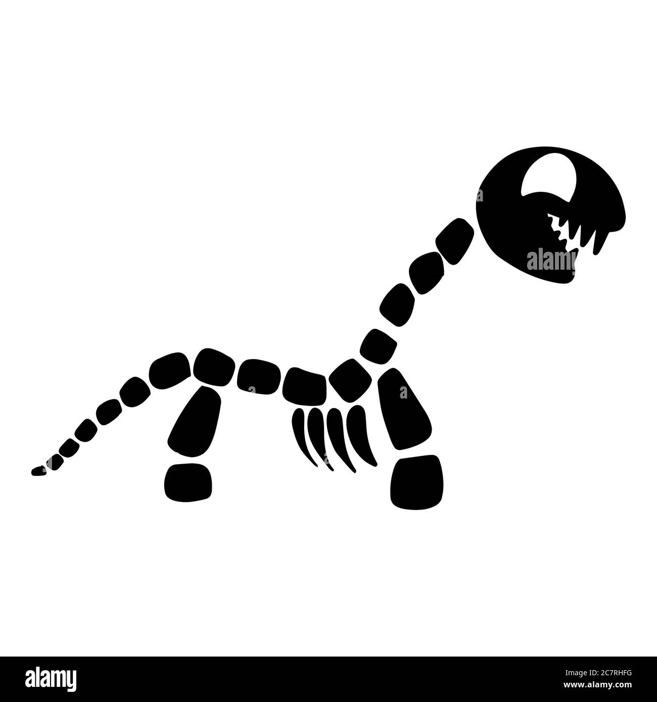 Dinosaurier Tier Skelette und Schädel Cartoon Stockfoto