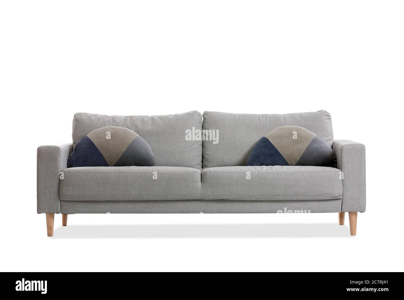 Modernes Sofa auf weißem Hintergrund Stockfoto