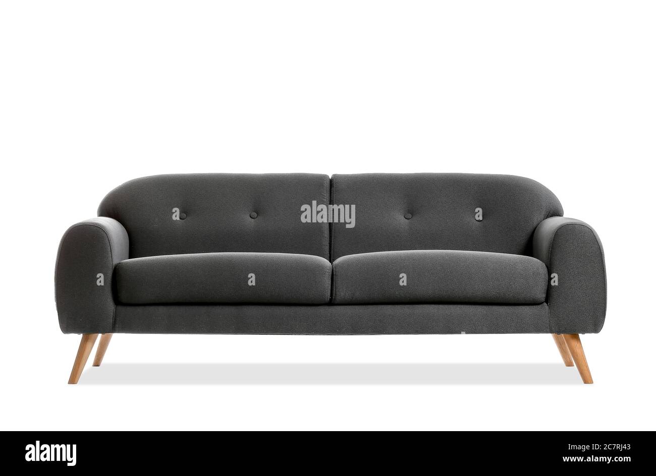 Modernes Sofa auf weißem Hintergrund Stockfoto