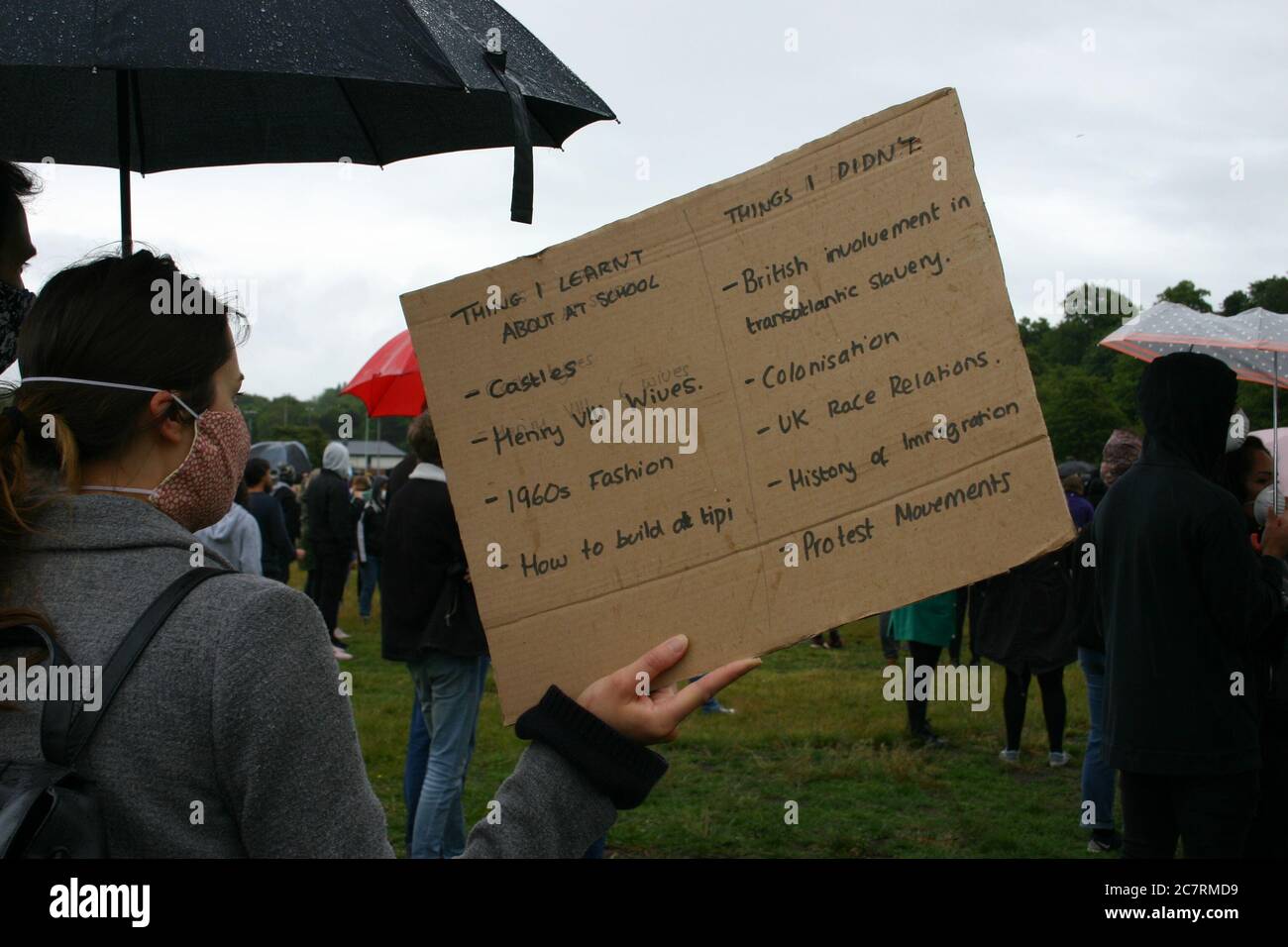 Black Lives Matter Protest, Nottingham, Großbritannien. Juni 2020 Stockfoto