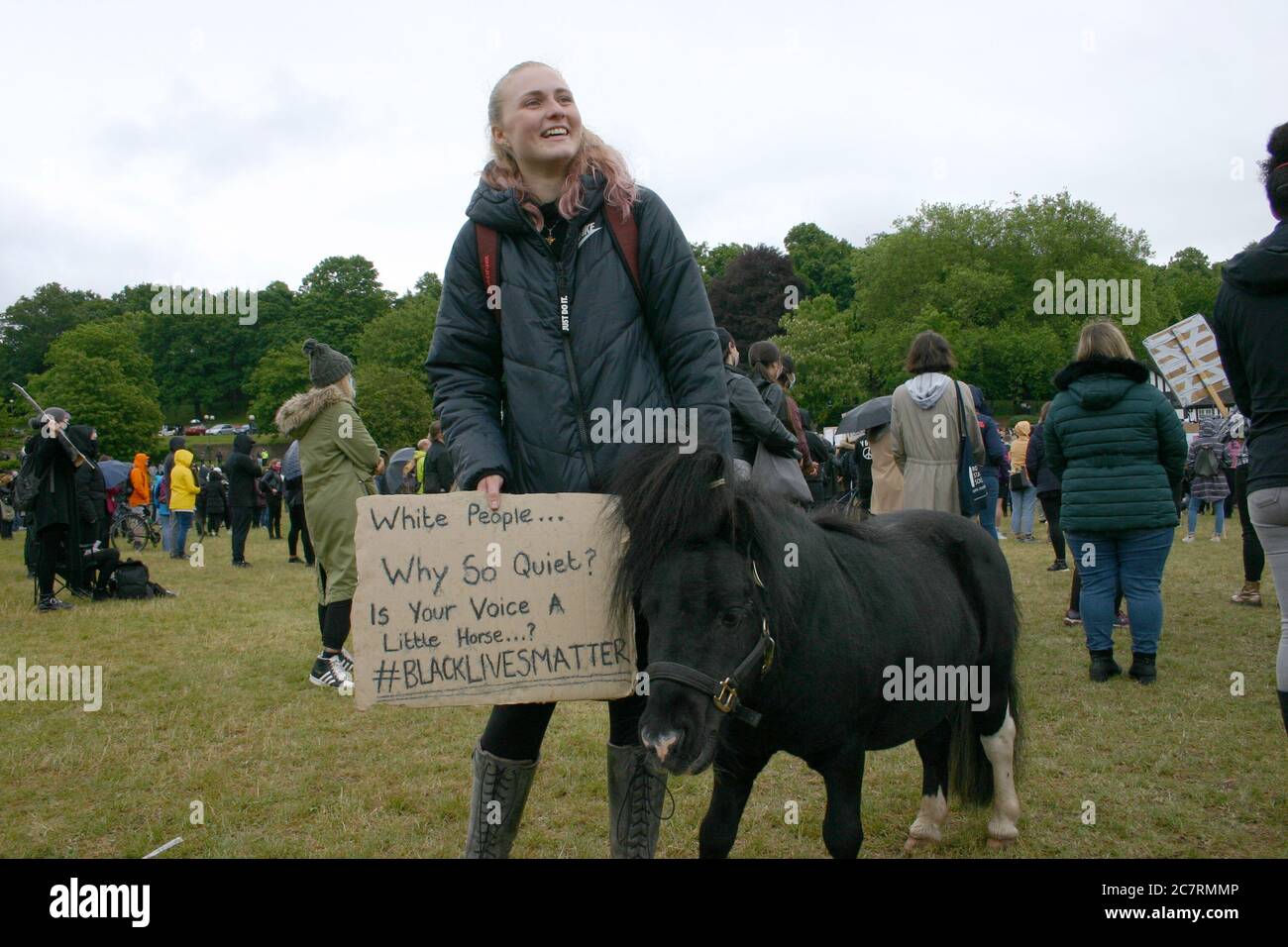 Black Lives Matter Protest, Nottingham, Großbritannien. Juni 2020 Stockfoto