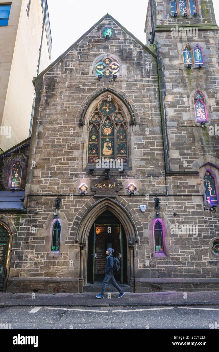 Stramash Live Music Bar in der ehemaligen Kirche in der Cowgate Street in Edinburgh, der Hauptstadt Schottlands, Teil des Vereinigten Königreichs Stockfoto