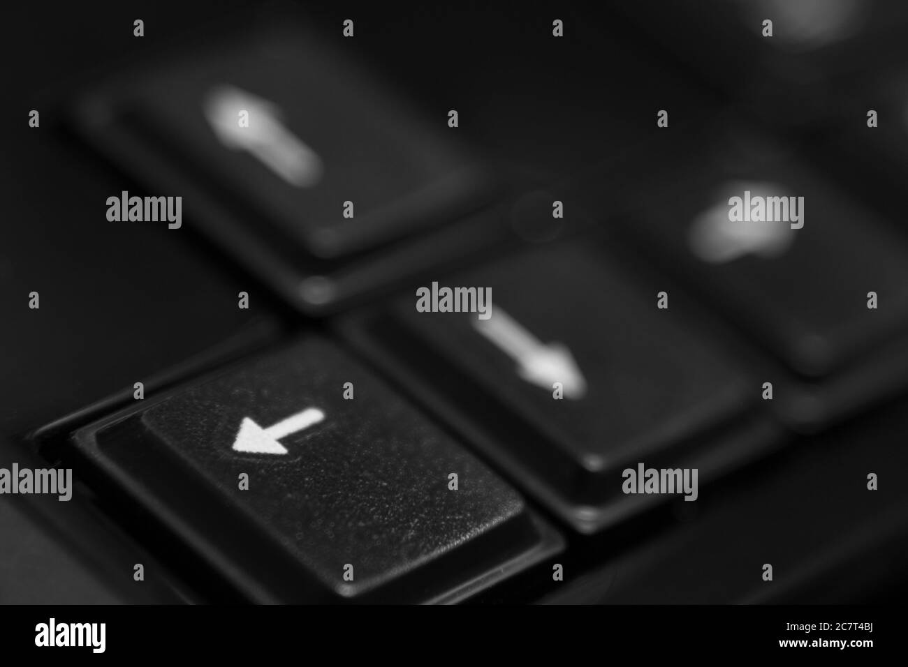 Schwarze Computertastatur Nahaufnahme - Symbol Stockfoto