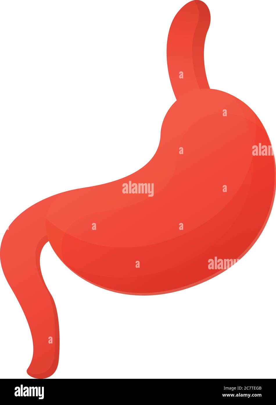 Symbol für Magenverstimmung. Cartoon von Magen Trakt Vektor-Symbol für
