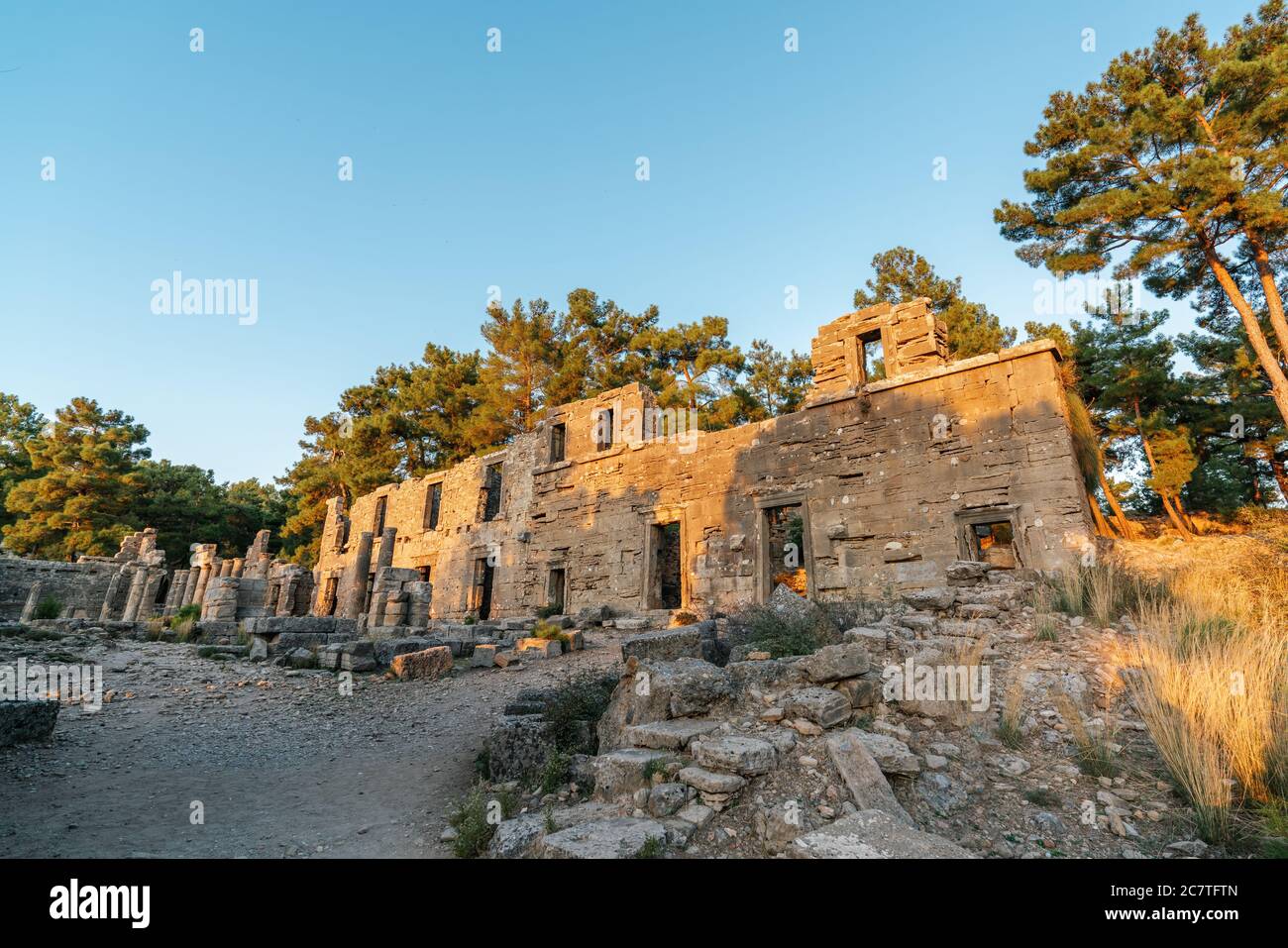 Seleukeia,lybre historische antike Ruinen einer antiken Stadt in Antalya, Türkei Stockfoto