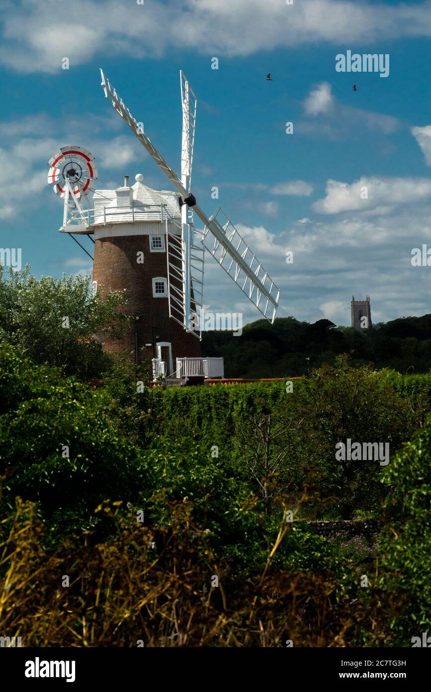 Cley Windmill umgewandelt in Wohnunterkunft Stockfoto