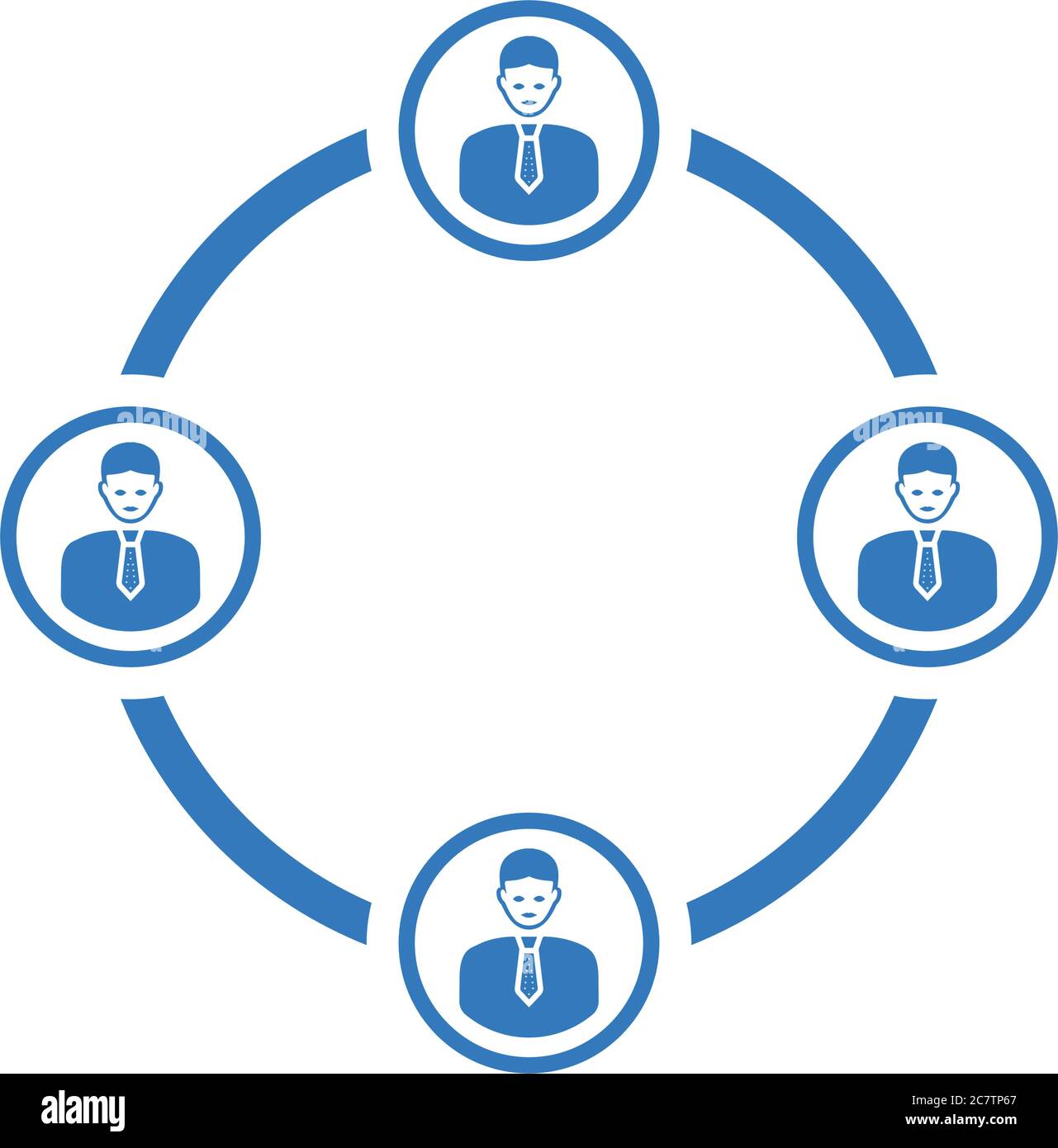 Symbol für Geschäftsverbindung. Wunderschöne, sorgfältig gestaltete Ikone. Gut organisierte und editierbare Vektor für alle Verwendungen. Stock Vektor