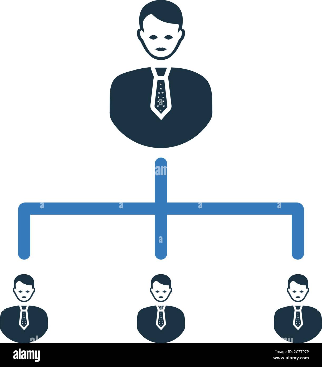 Symbol für Gruppenleiter. Wunderschöne, sorgfältig gestaltete Ikone. Gut organisierte und editierbare Vektor für alle Verwendungen. Stock Vektor