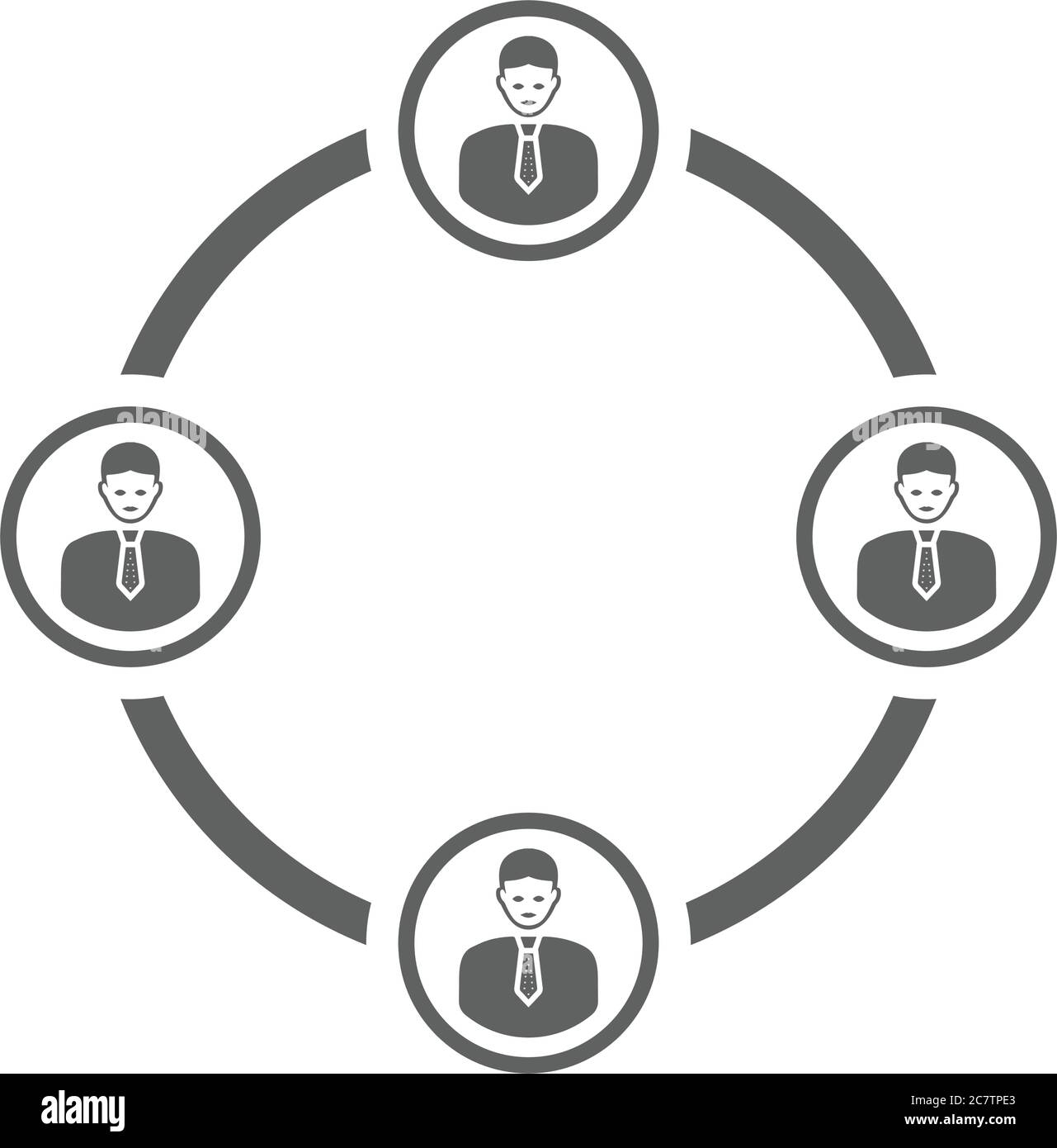 Symbol für Geschäftsverbindung. Wunderschöne, sorgfältig gestaltete Ikone. Gut organisierte und editierbare Vektor für alle Verwendungen. Stock Vektor