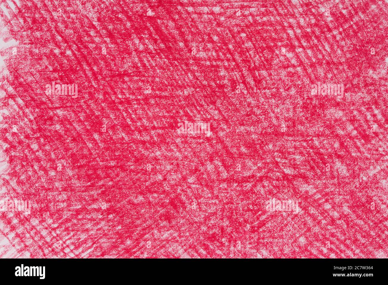 Rote Farbe abstrakt Buntstift Zeichnung Papier Hintergrund Textur Stockfoto