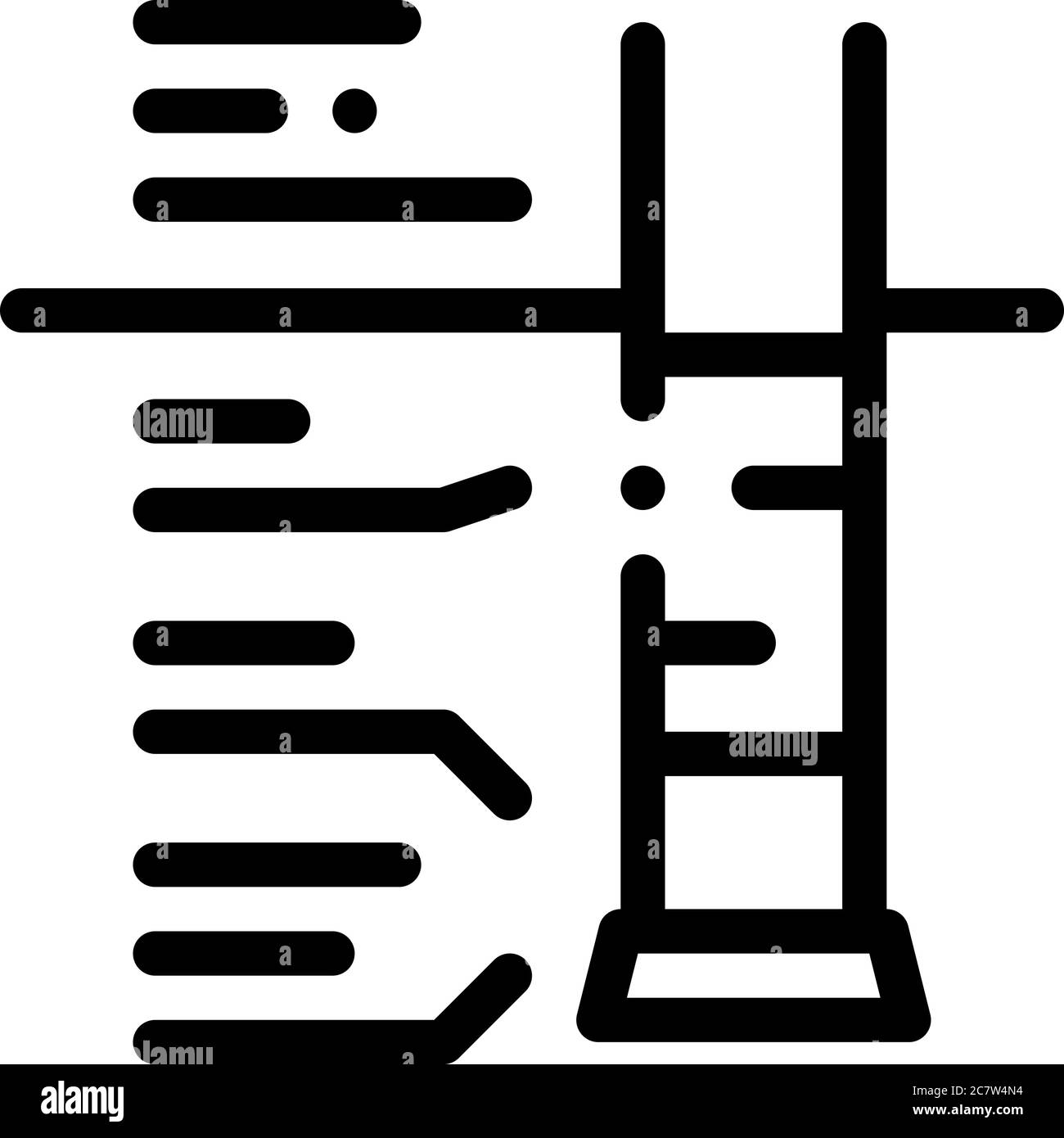 Haus Fundament Struktur Symbol Vektor Umriss Illustration Stock Vektor