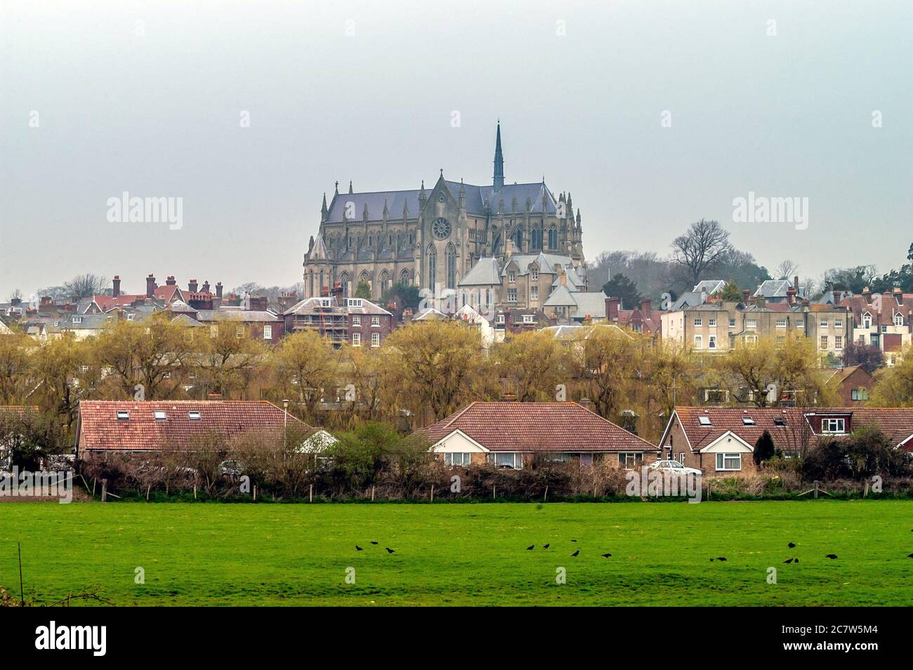 Arundel UK 27. März 2004: Die Stadt Arundel Stockfoto