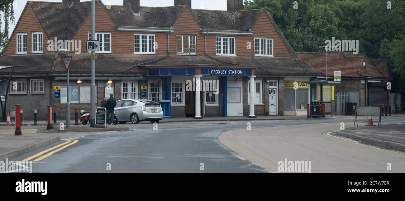 Croxley London U-Bahn-Station an der Watford-Filiale der Metropolitan Line in Croxley Green, Rickmansworth, Hertfordshire, Großbritannien Stockfoto