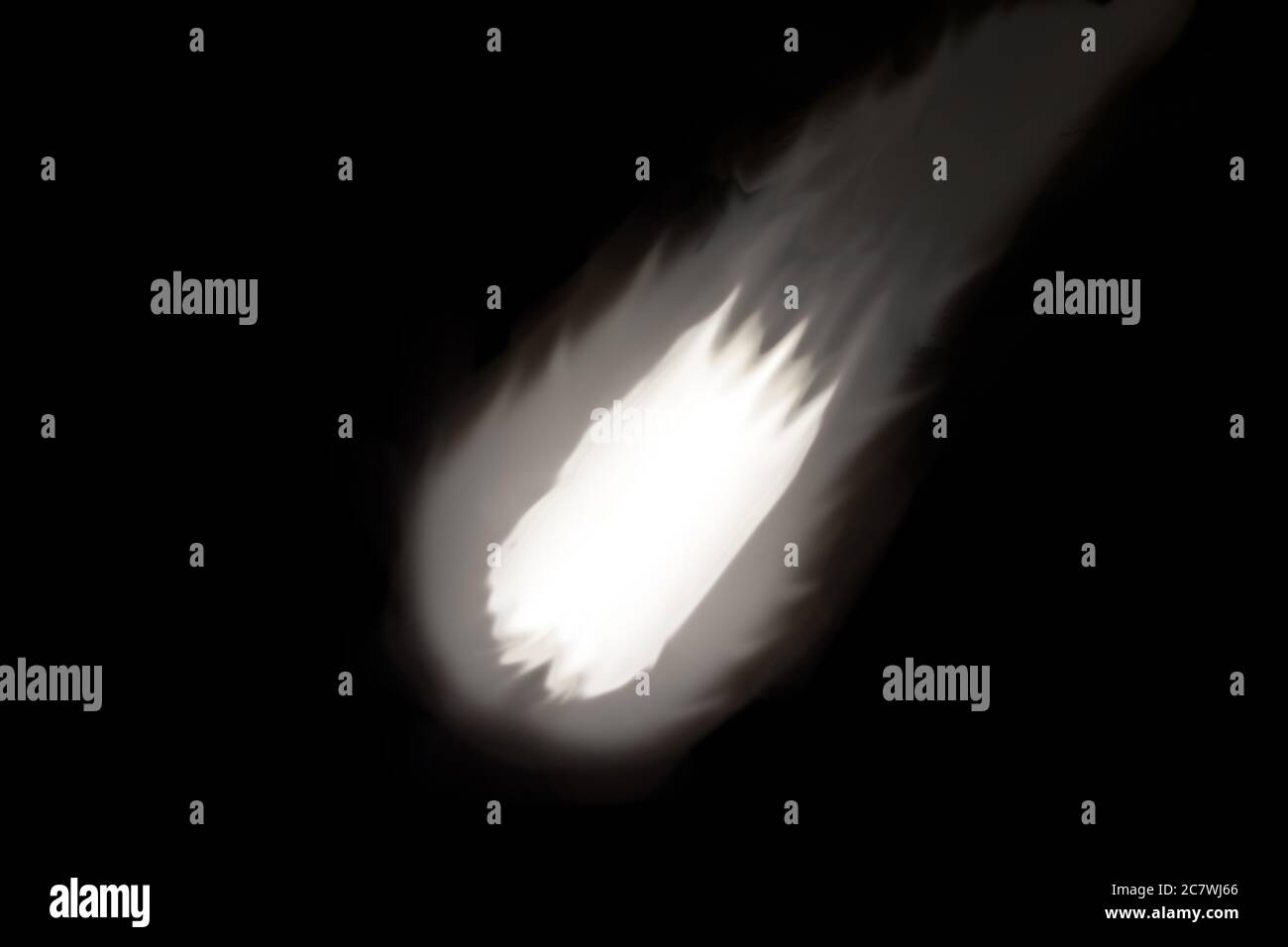 Eine Darstellung von einem, wie ein Komet aussehen könnte. Stockfoto