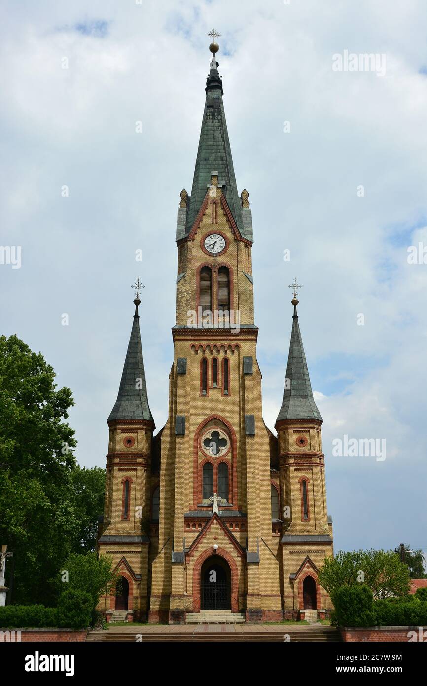Römisch-katholische Kirche Mariä Himmelfahrt, Jászkarajenő, Pest County, Ungarn, Magyarország, Europa Stockfoto