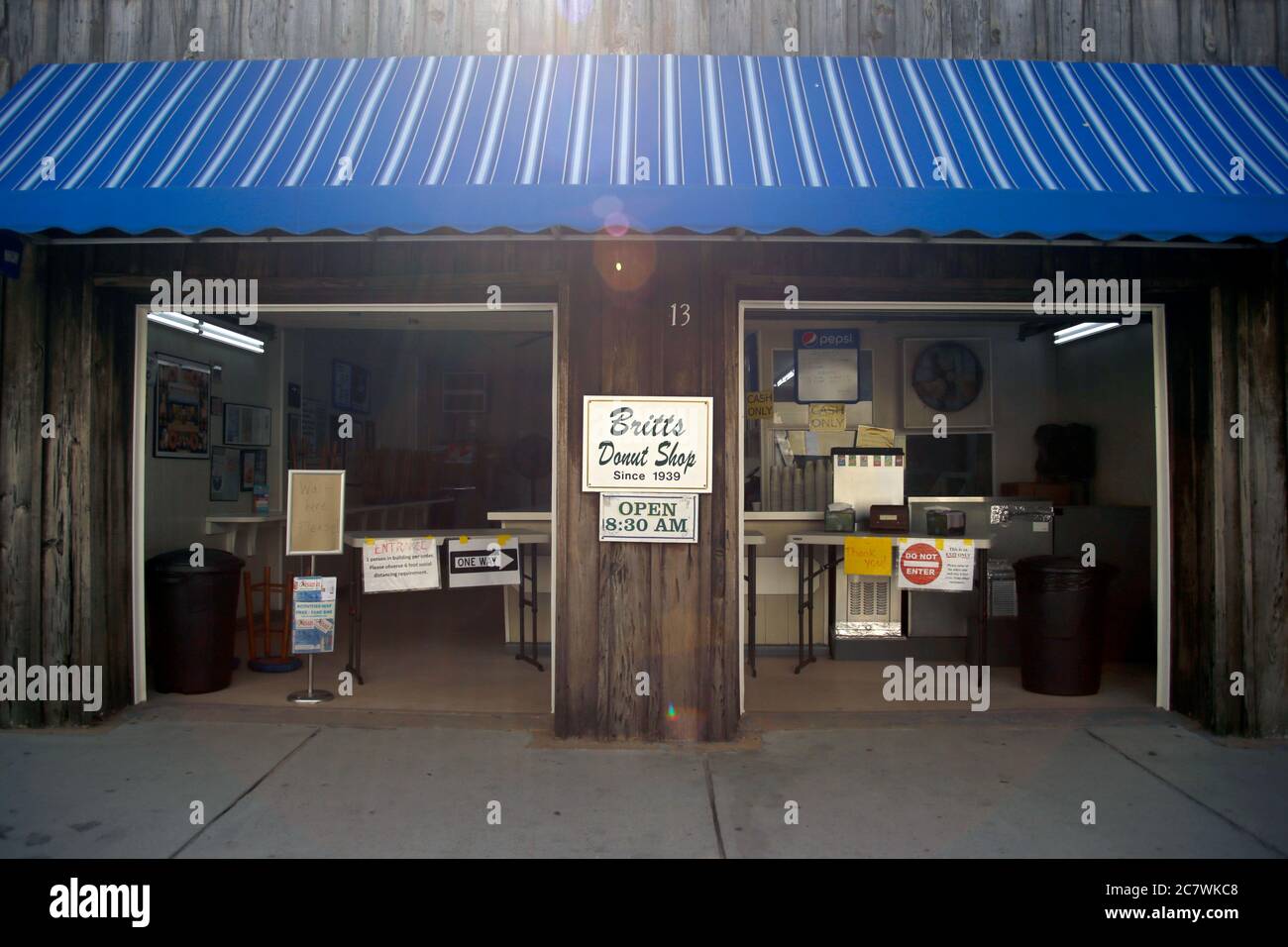 Britt's Donut Shop in Carolina Beach Stockfoto