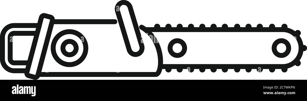 Symbol für Motorsäge. Kontur Fräser Kettensäge Vektor-Symbol für Web-Design  isoliert auf weißem Hintergrund Stock-Vektorgrafik - Alamy