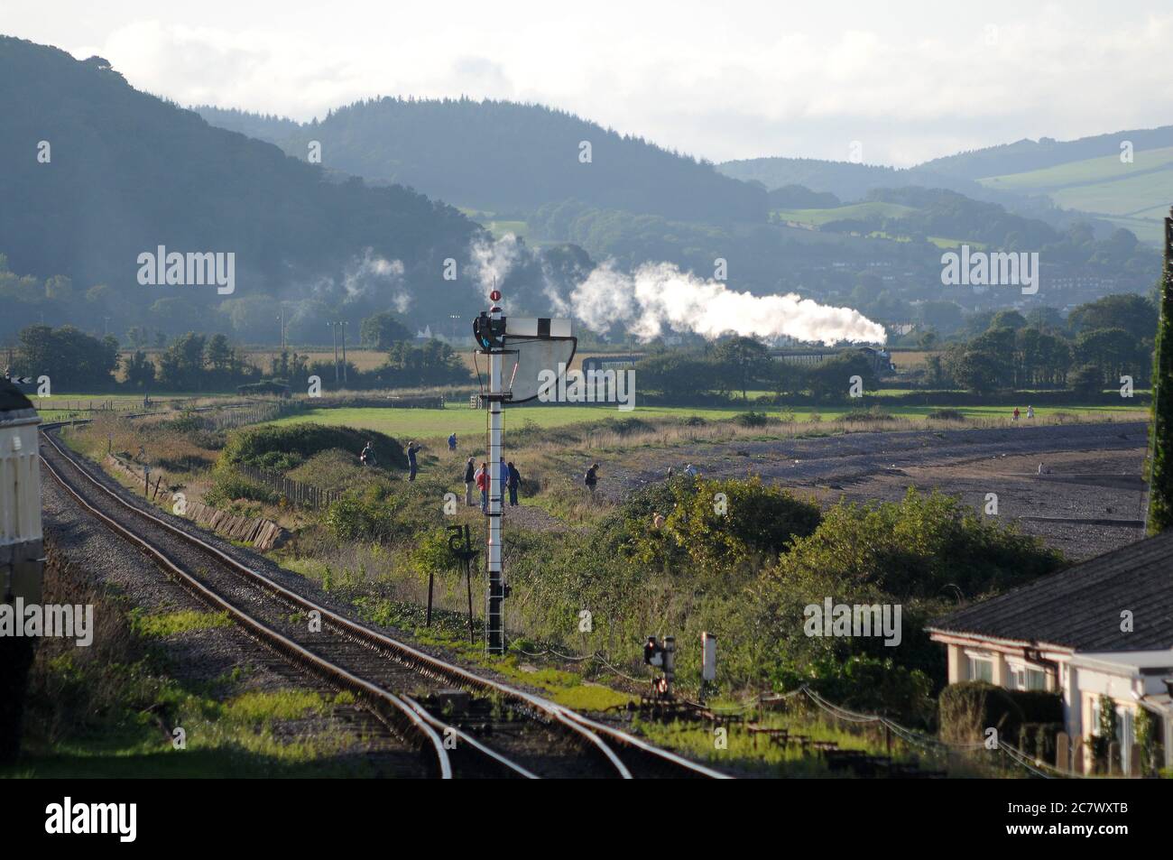 'Odney Manor' geht nach Minehead, nachdem er Blue Anchor verlassen hat. Stockfoto