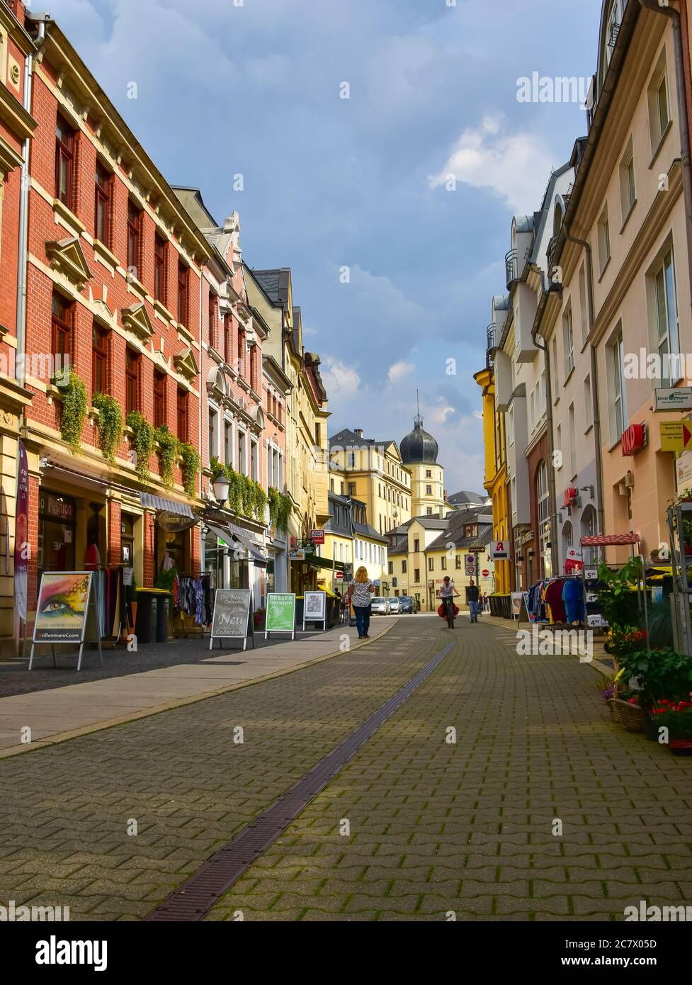 Greiz ist eine Stadt in Thüringen, Deutschland Stockfoto