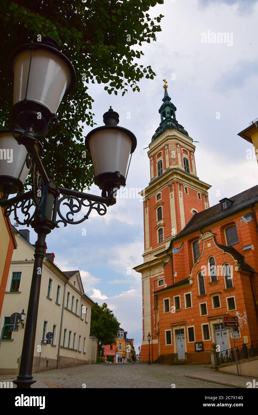 Greiz ist eine Stadt in Thüringen, Deutschland Stockfoto