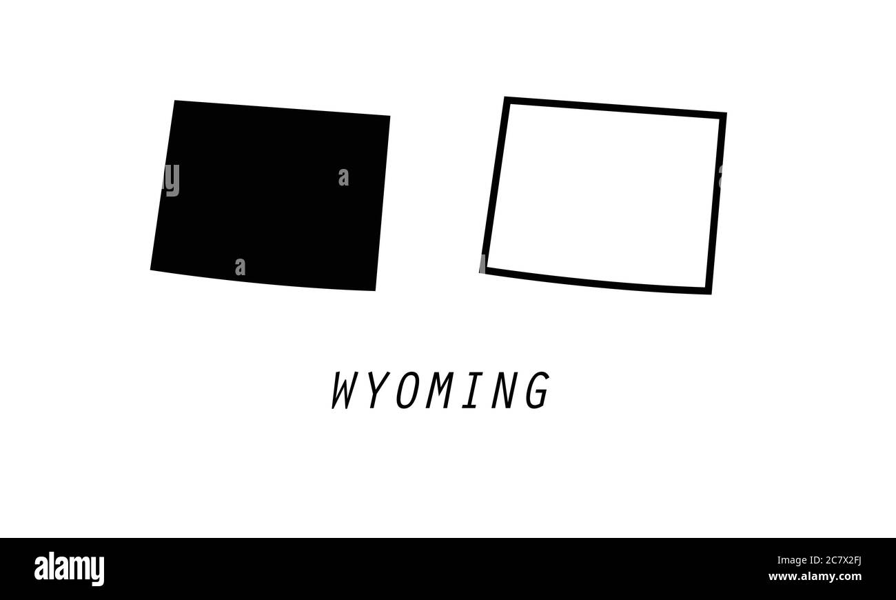 Wyoming Karte Umriss Zustand Vektor Illustration Stock Vektor