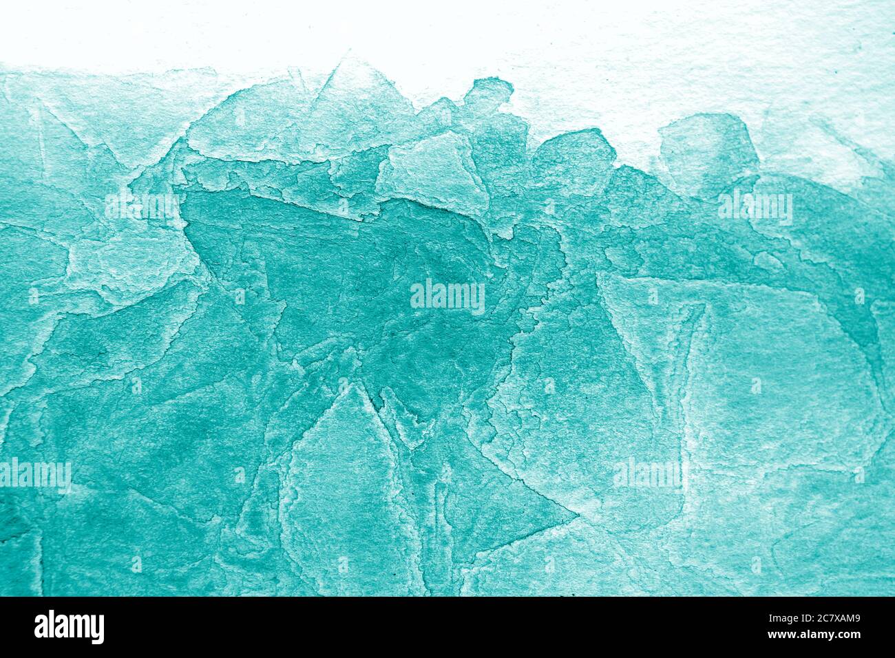 Türkis Blau Pastell Aquarell Strukturiert Hintergrund Stockfoto
