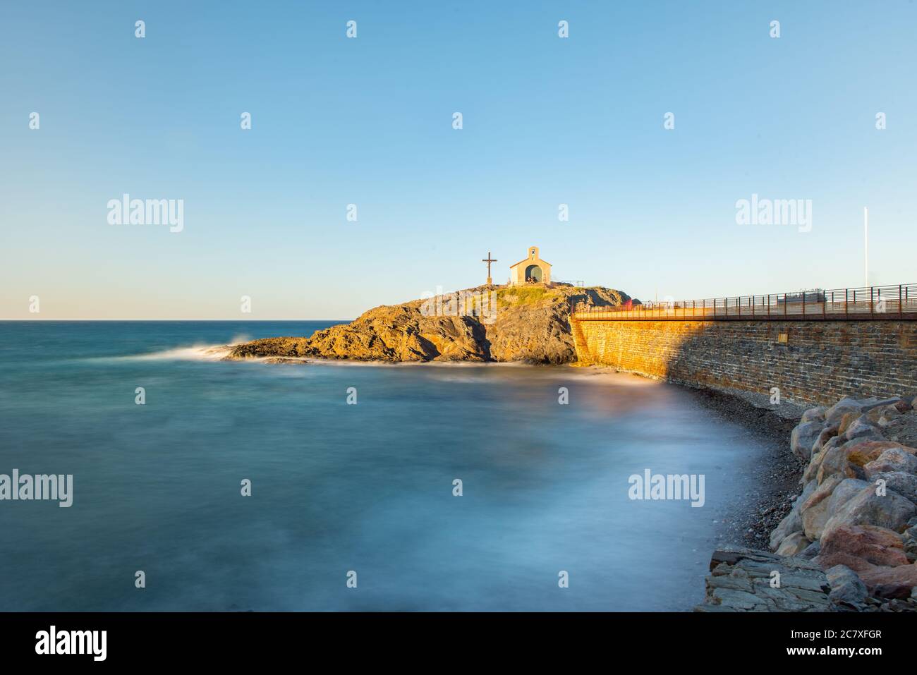 Schöne Aufnahme des Chateau Royal de Collioure in Frankreich Stockfoto